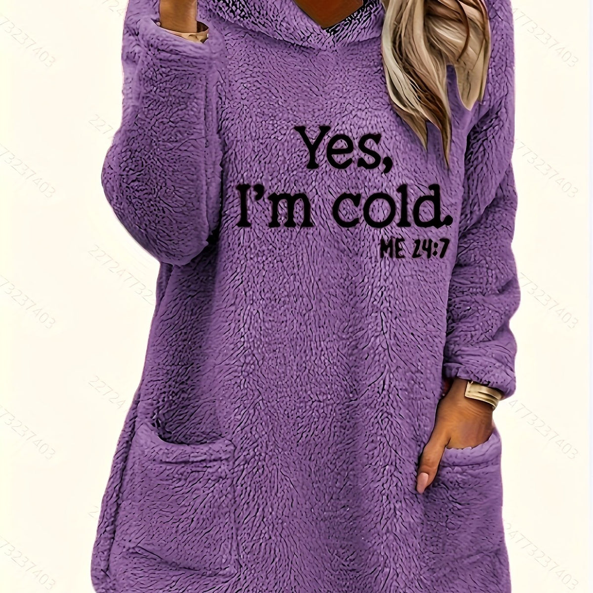 Marilina - Printed Plush Hoodie