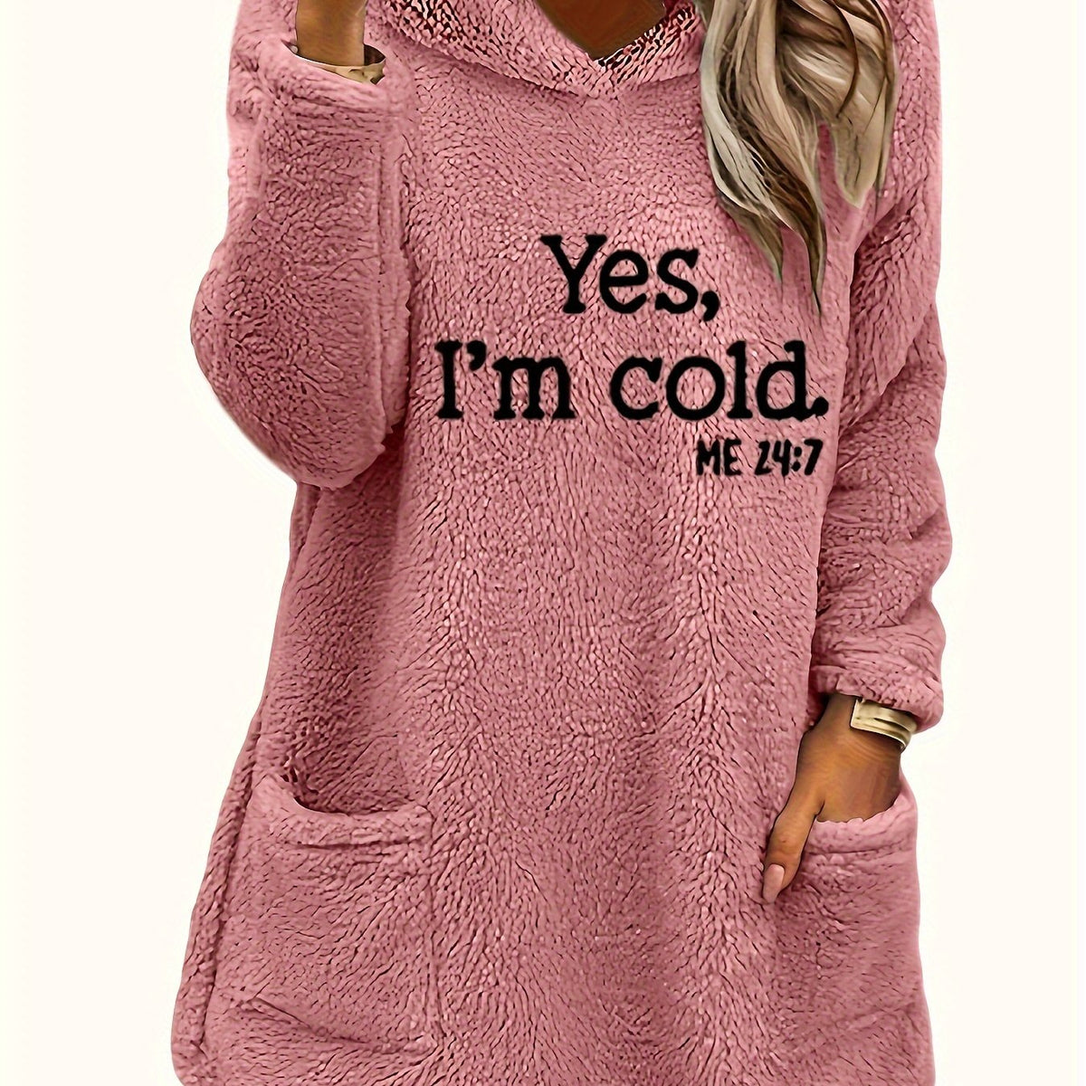 Marilina - Printed Plush Hoodie
