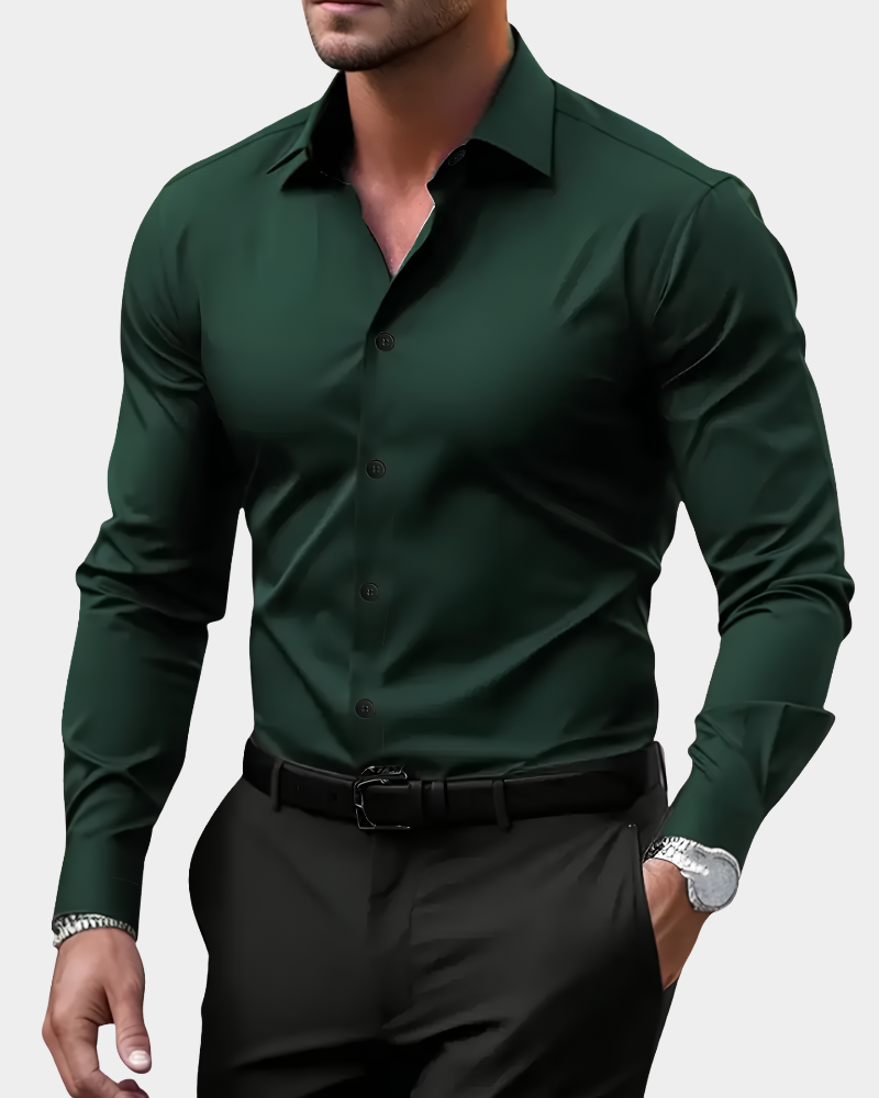 Desmond | Slim Fit Dress Shirt with Spread Collar