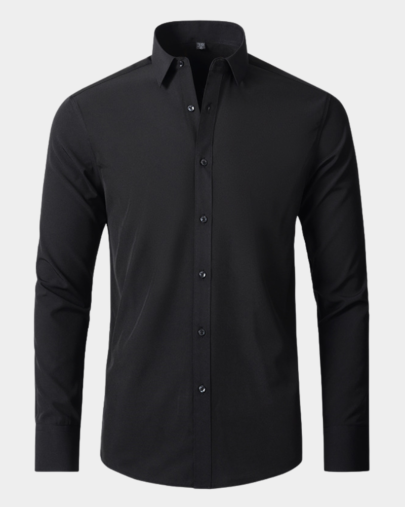 Wendell | Long Sleeve Dress Shirt with Point Collar