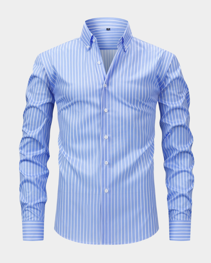 Casimir | Striped Dress Shirt with Button Down Collar