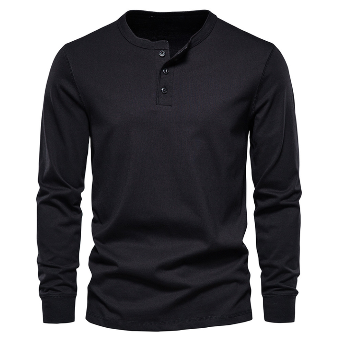Claude | Long Sleeve Shirt with Henley Placket
