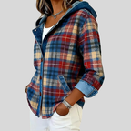 Neraviennea - Trendy Checkered Jacket with Hood