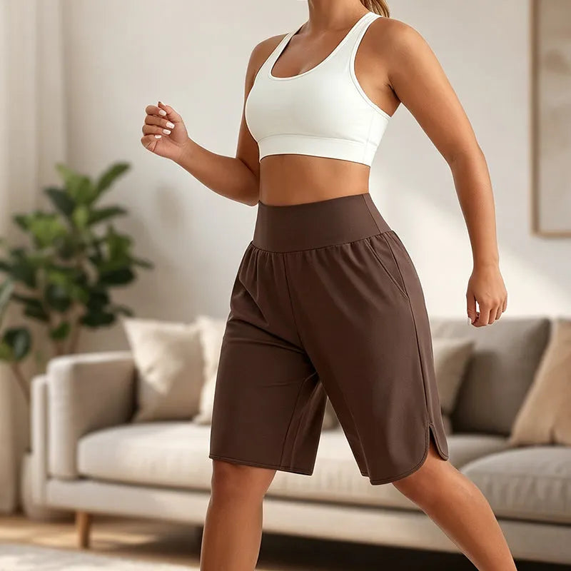 Graciela - Short, Women's, Large, High Waist, Knee Length
