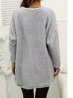 Patrice - Colorful Heart Fleece Sweatshirt with Pockets