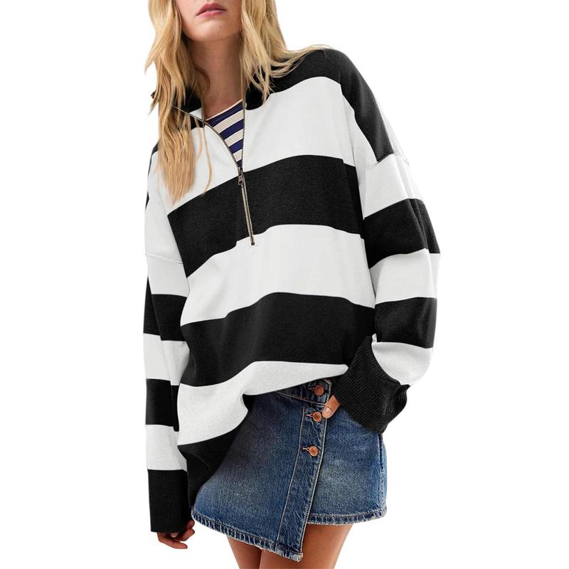 Dorelisse - Oversized Turtleneck Sweater with Half Zip