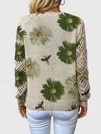 Marisavina - Elegant Vintage Floral Sweater