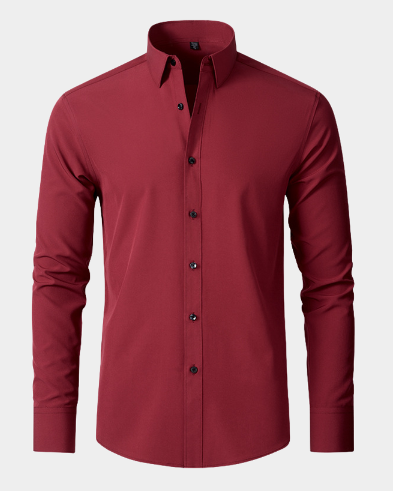 Wendell | Long Sleeve Dress Shirt with Point Collar