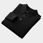 Perrin | Knitted Polo Shirt with Ribbed Collar and Cuffs
