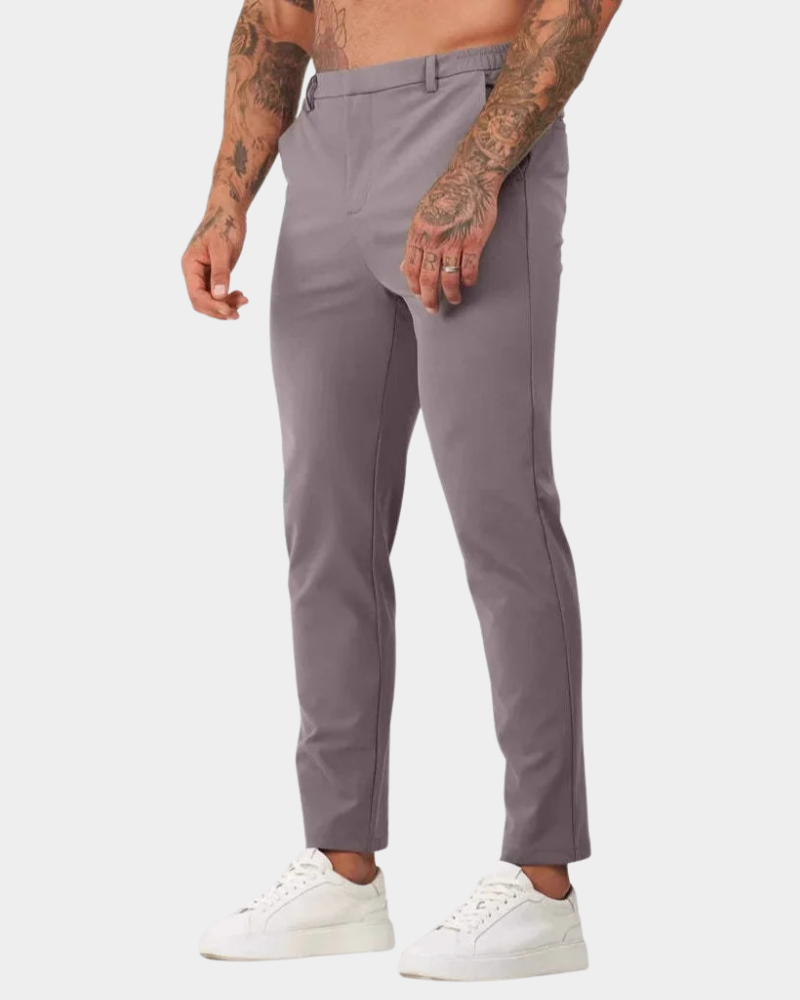 Edmund | Cropped Trousers with Elastic Back Waist