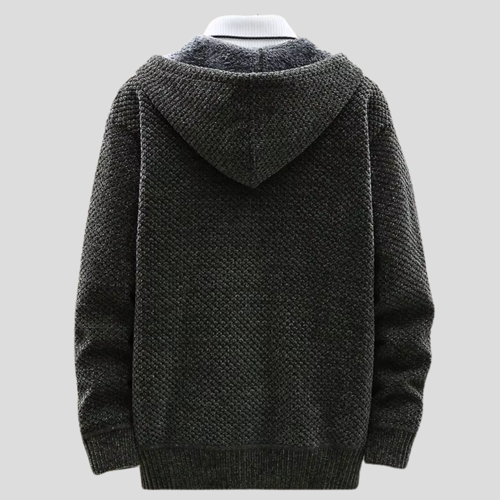 Beckett | Textured Knit Fleece Hoodie