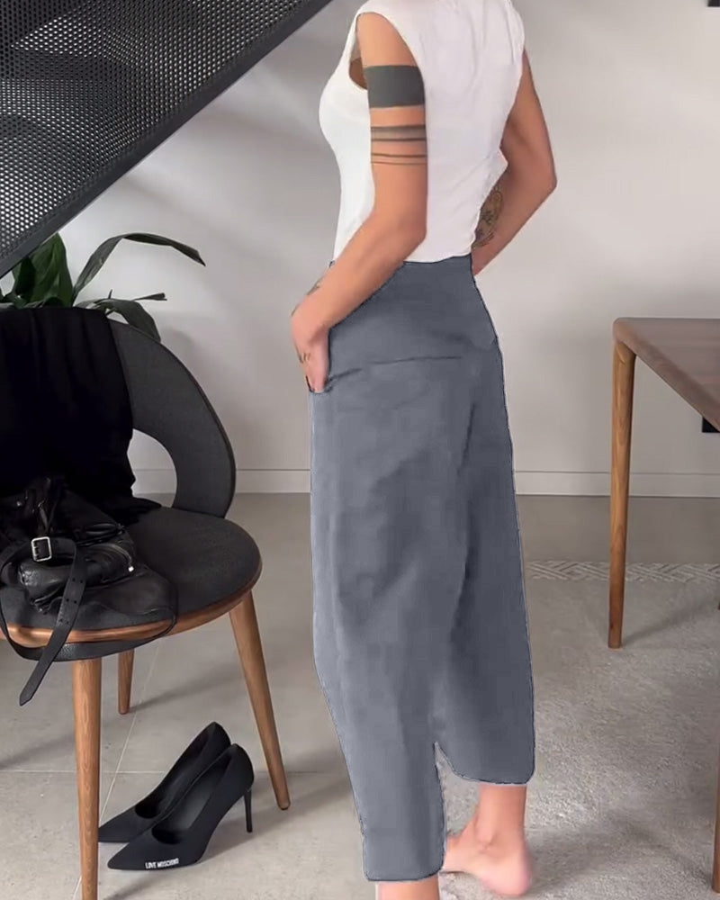 Blair - Women's Asymmetric Wide-Leg Trousers for Office and Everyday Wear