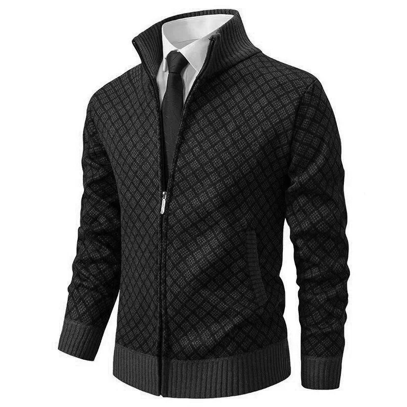 Maven | Classic Cardigan in a Diamond Knit