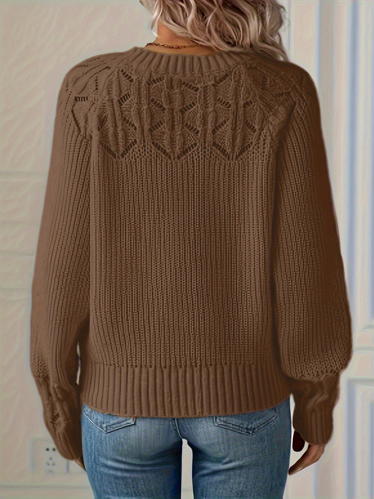 Joravelisse - Elegant Long-Sleeved Knit Sweater