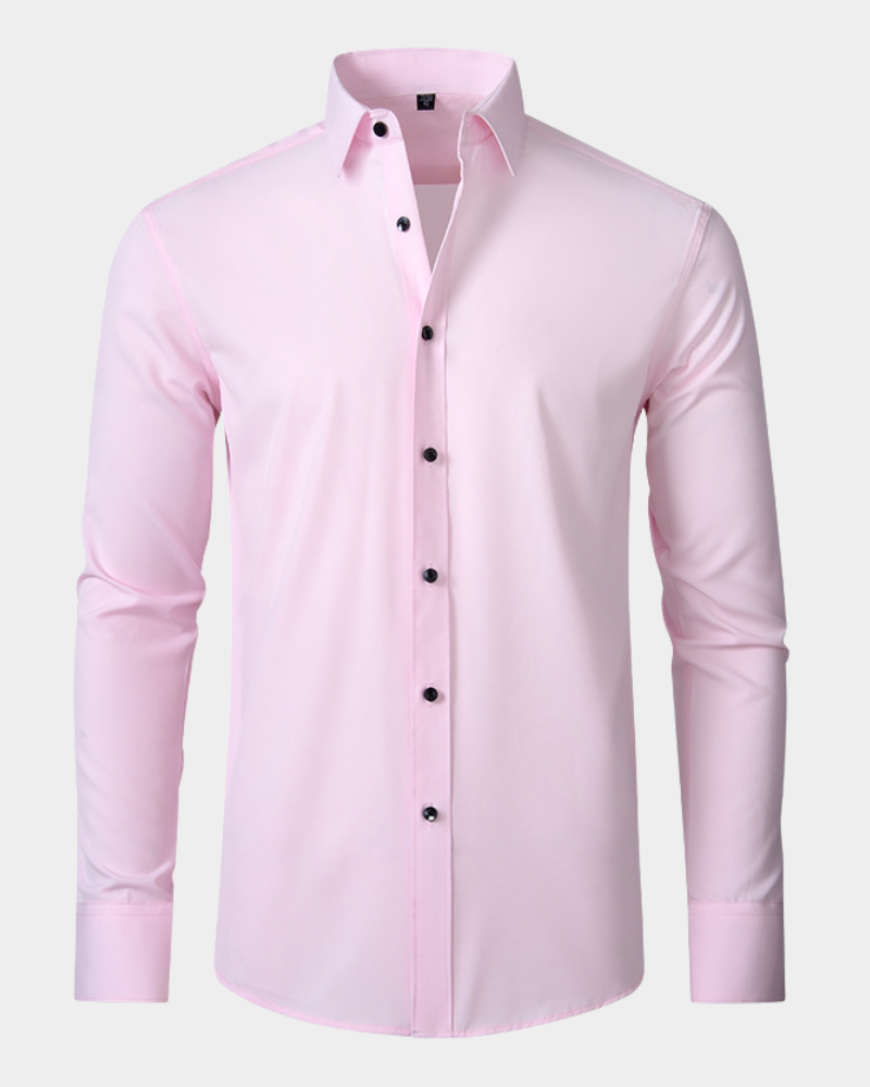 Wendell | Long Sleeve Dress Shirt with Point Collar