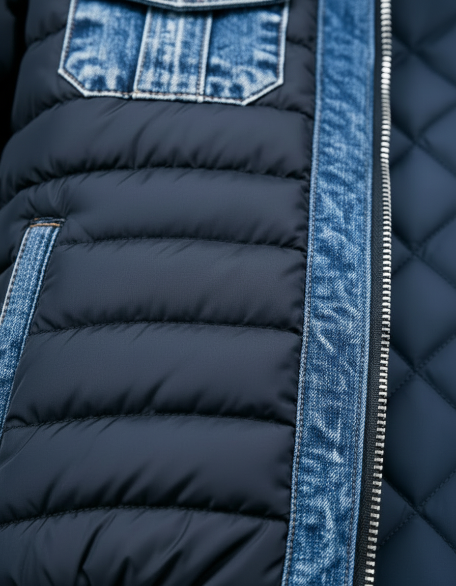 Zacharie - Modern Quilted Denim Jacket