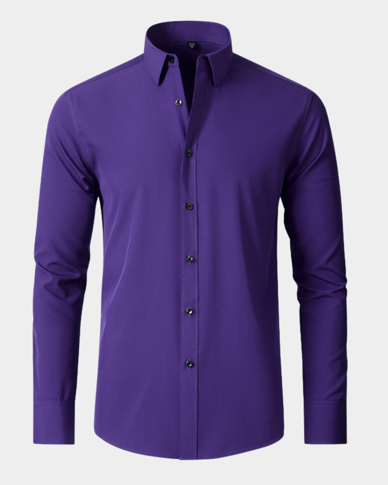 Wendell | Long Sleeve Dress Shirt with Point Collar
