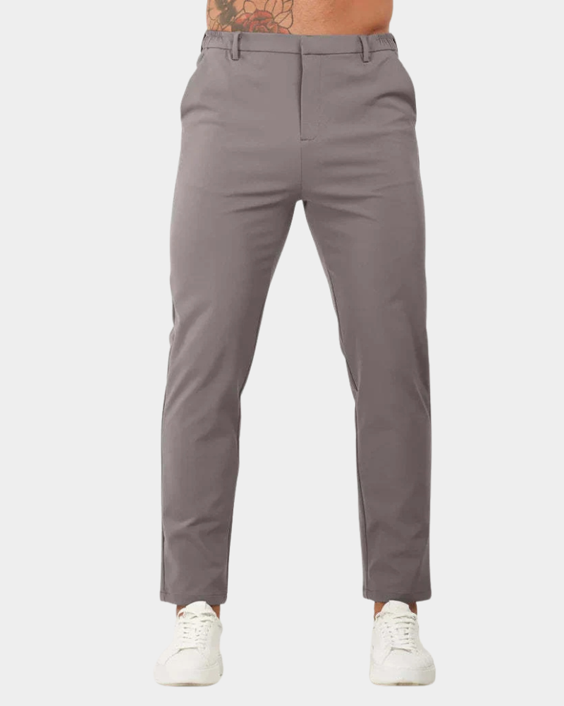 Edmund | Cropped Trousers with Elastic Back Waist