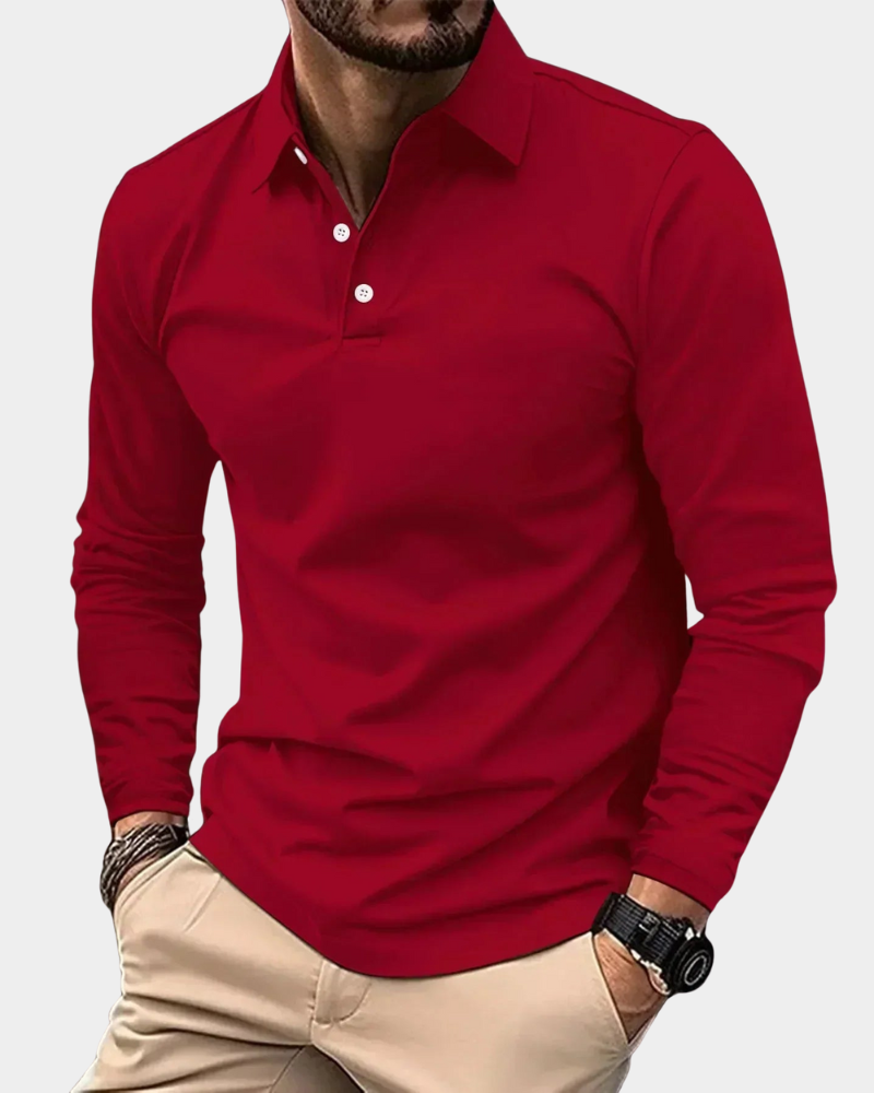 Sullivan | Long Sleeve Polo Shirt in Slim Fit