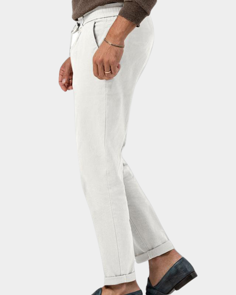 Cormac | Pleated Trousers with Turn Up Cuffs