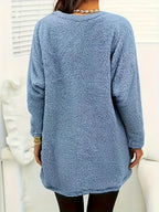 Patrice - Colorful Heart Fleece Sweatshirt with Pockets