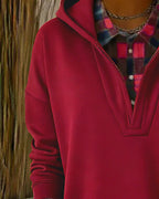 Ceralinae - Hoodie, two-piece set, tartan print