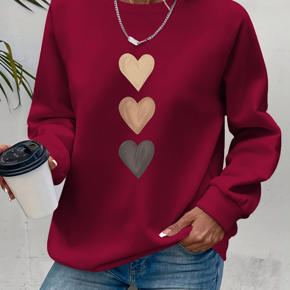 Belviera - Soft Heart Pattern Sweater