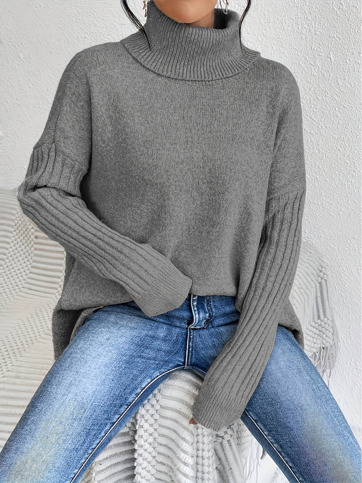 Irina | Oversized Turtleneck Sweater