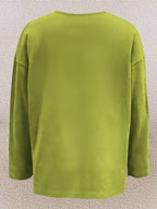Olivira - Loose-fitting top with a nature-inspired floral pattern