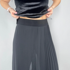 Helissavine - Panty-Style Trousers with Transparent Layers and Pleats