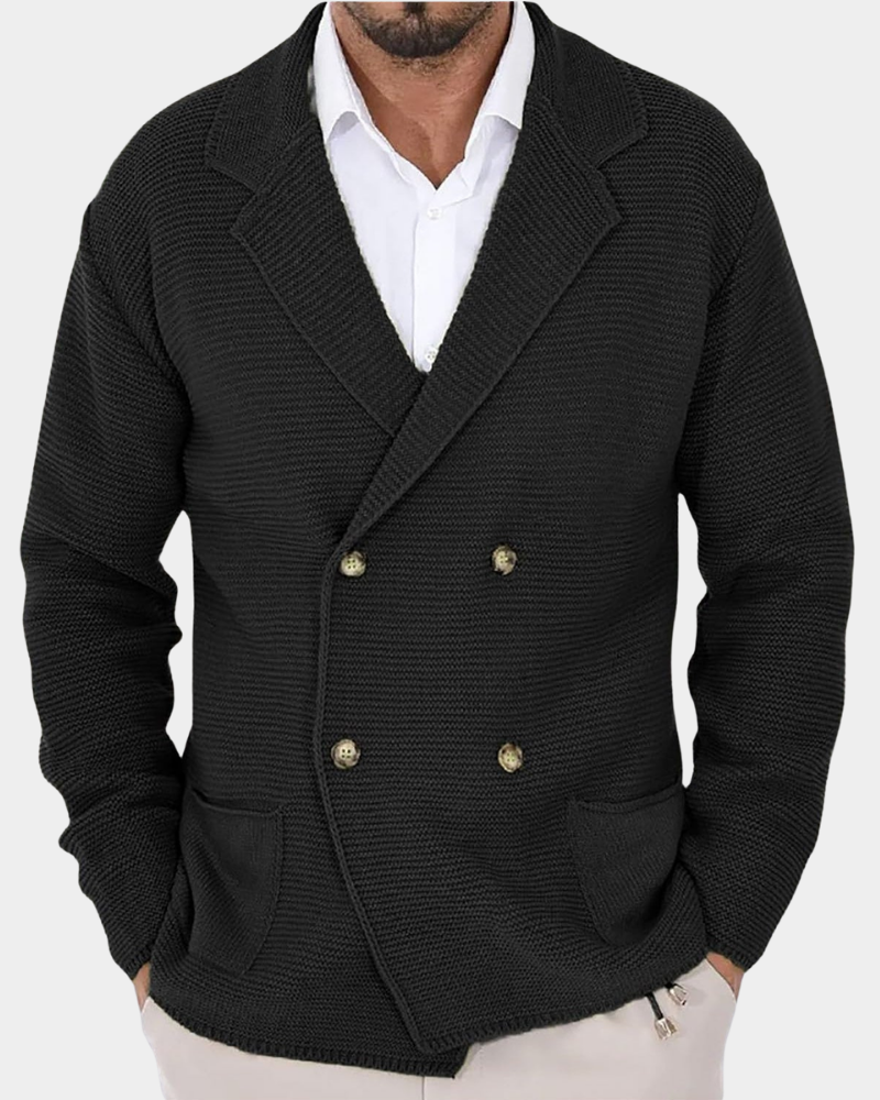 Rupert | Double Breasted Cardigan with Gold Buttons