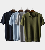 Elijah | Knitted Polo Shirt with Open Collar