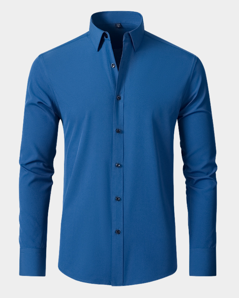 Wendell | Long Sleeve Dress Shirt with Point Collar