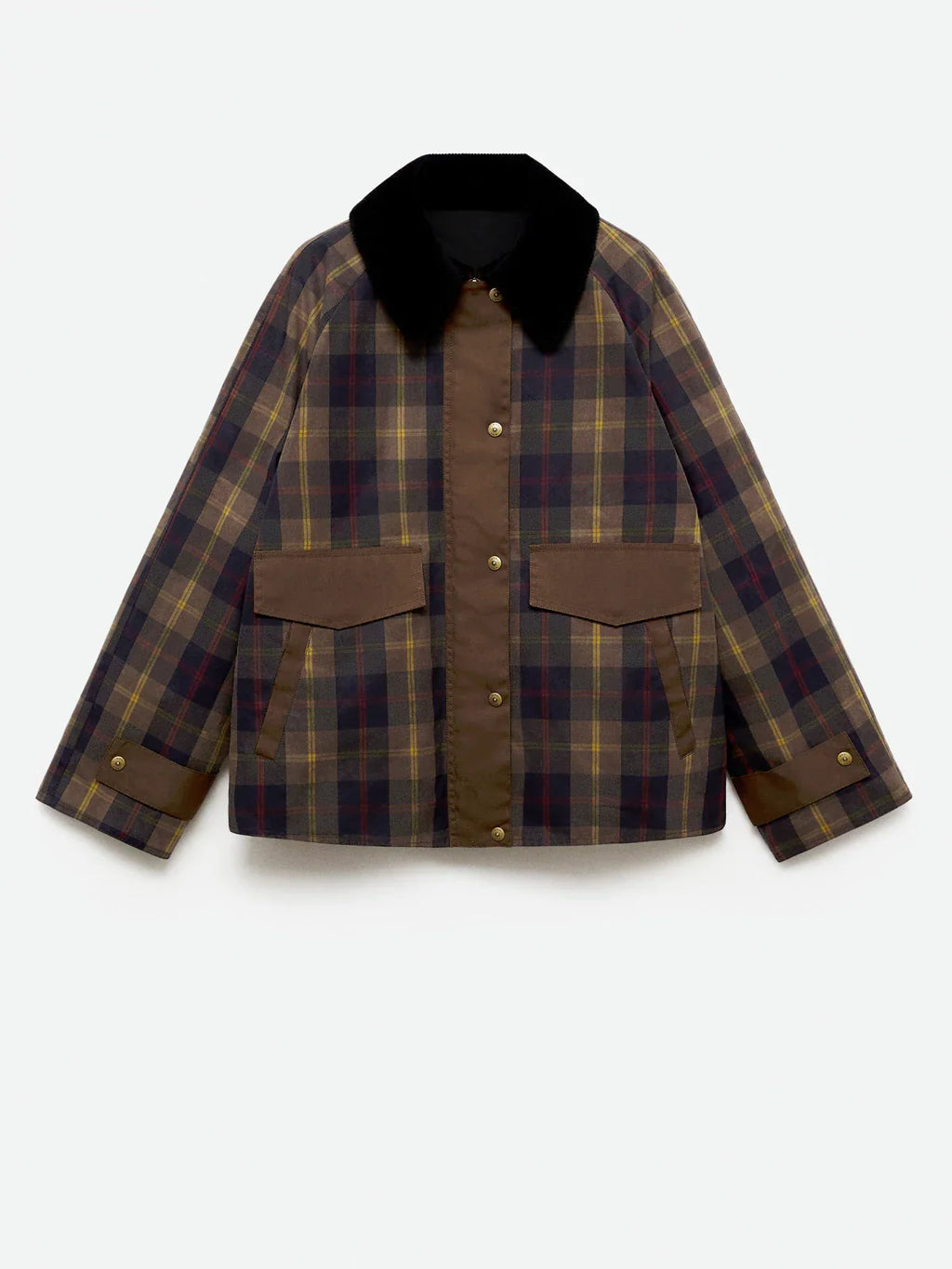 Jolijn - Women's Checked Straight Jacket