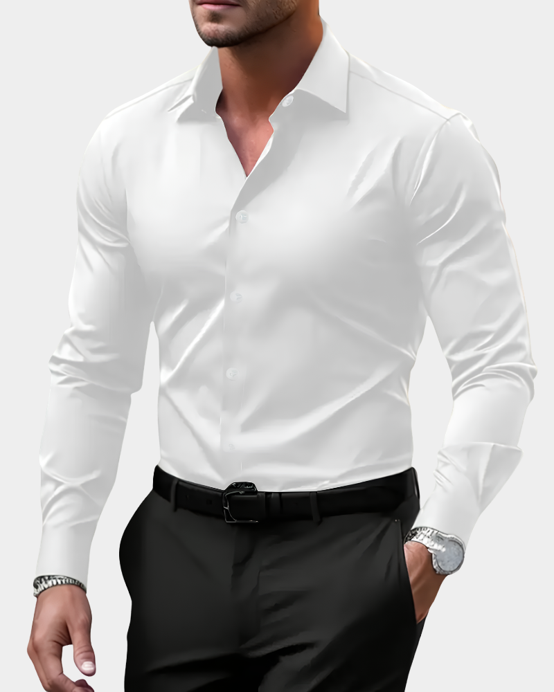 Desmond | Slim Fit Dress Shirt with Spread Collar