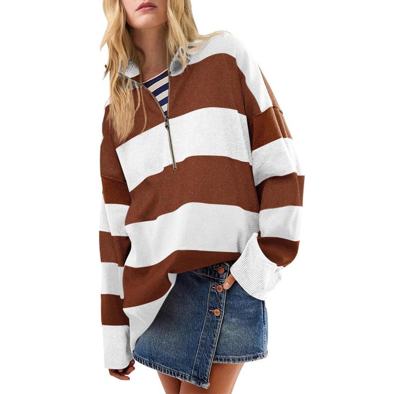 Dorelisse - Oversized Turtleneck Sweater with Half Zip