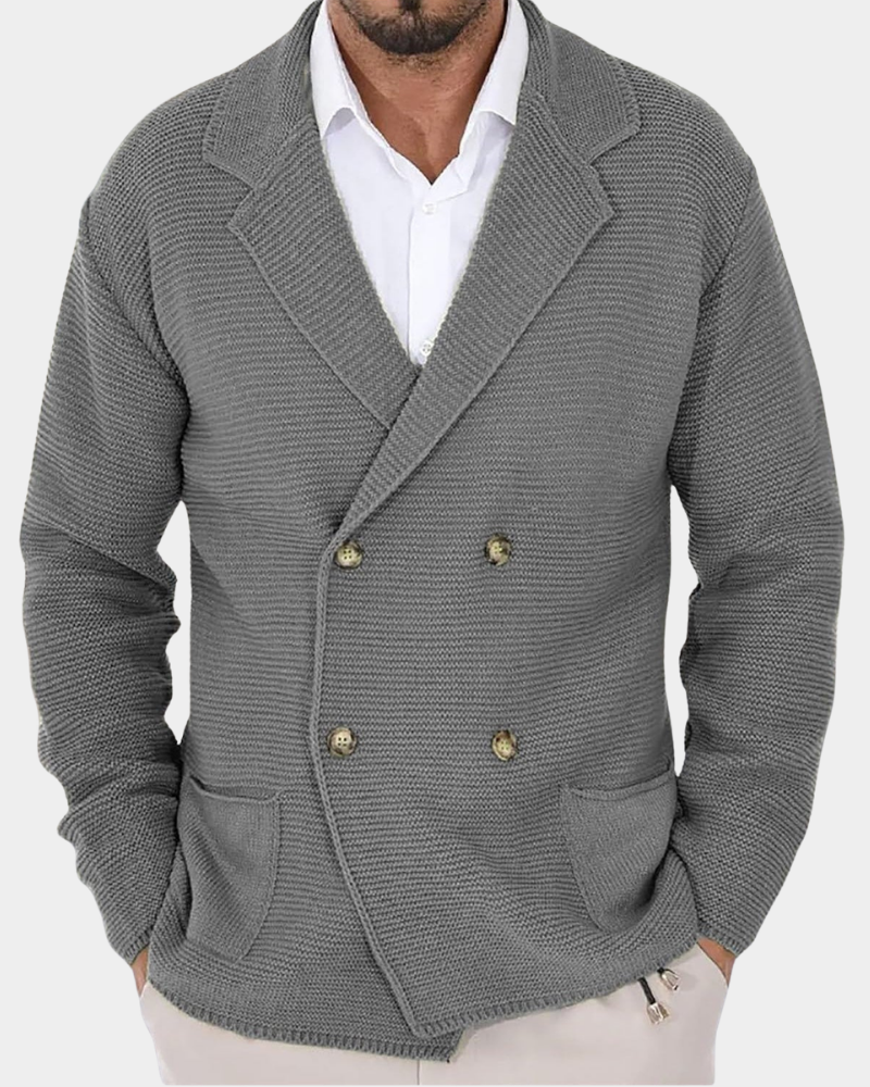 Rupert | Double Breasted Cardigan with Gold Buttons