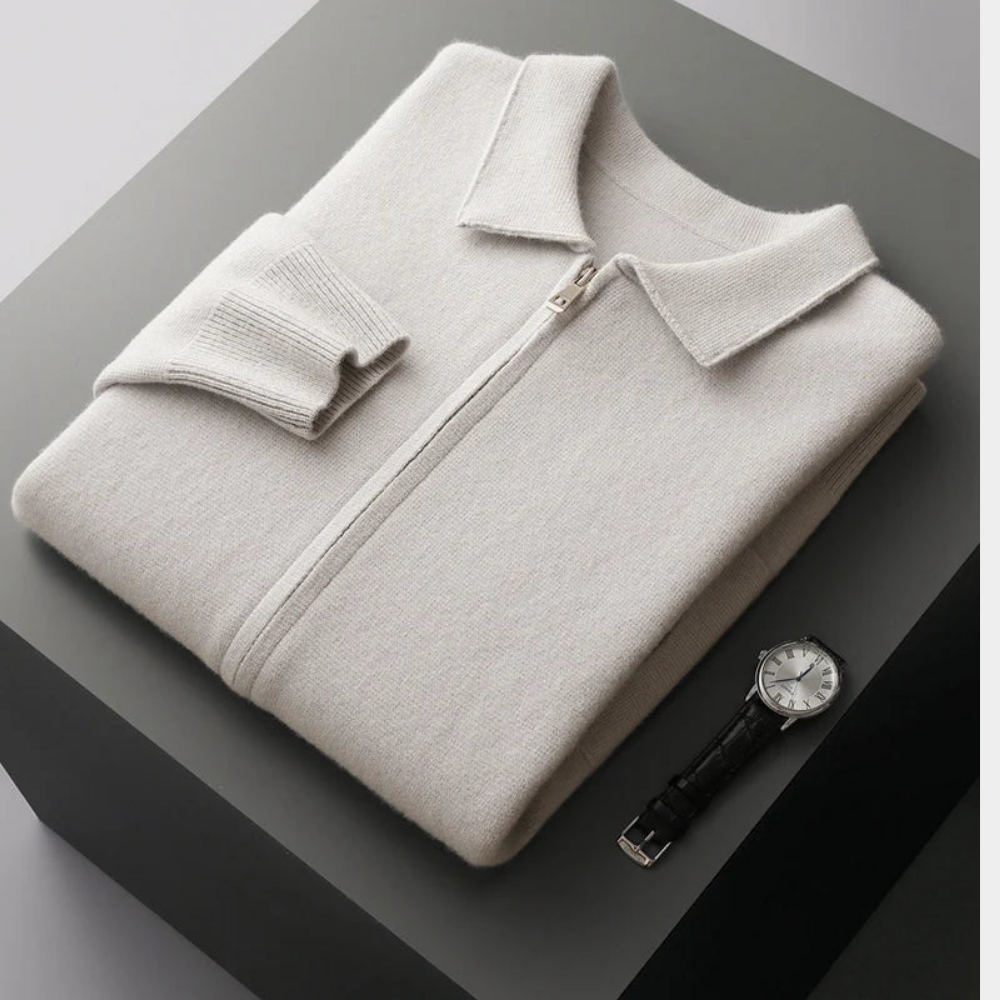 Rafelio | Knit Cardigan with Point Collar