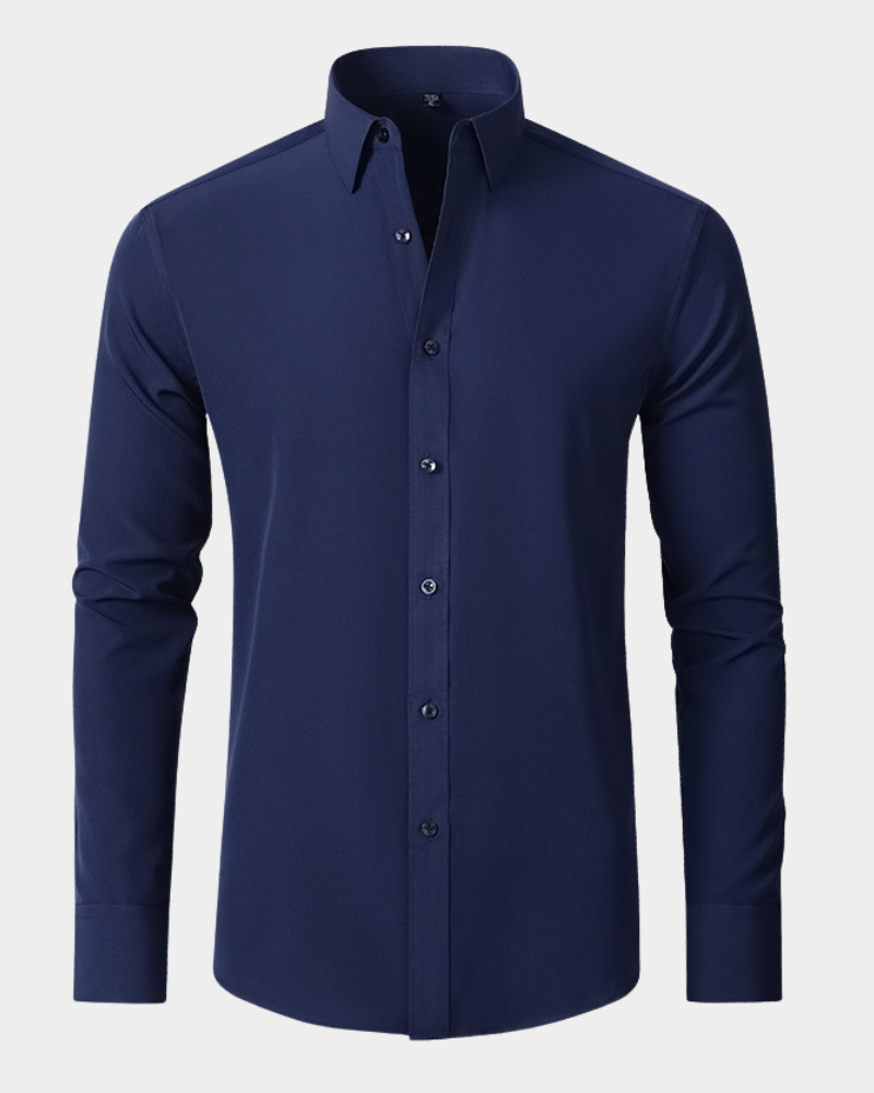 Wendell | Long Sleeve Dress Shirt with Point Collar