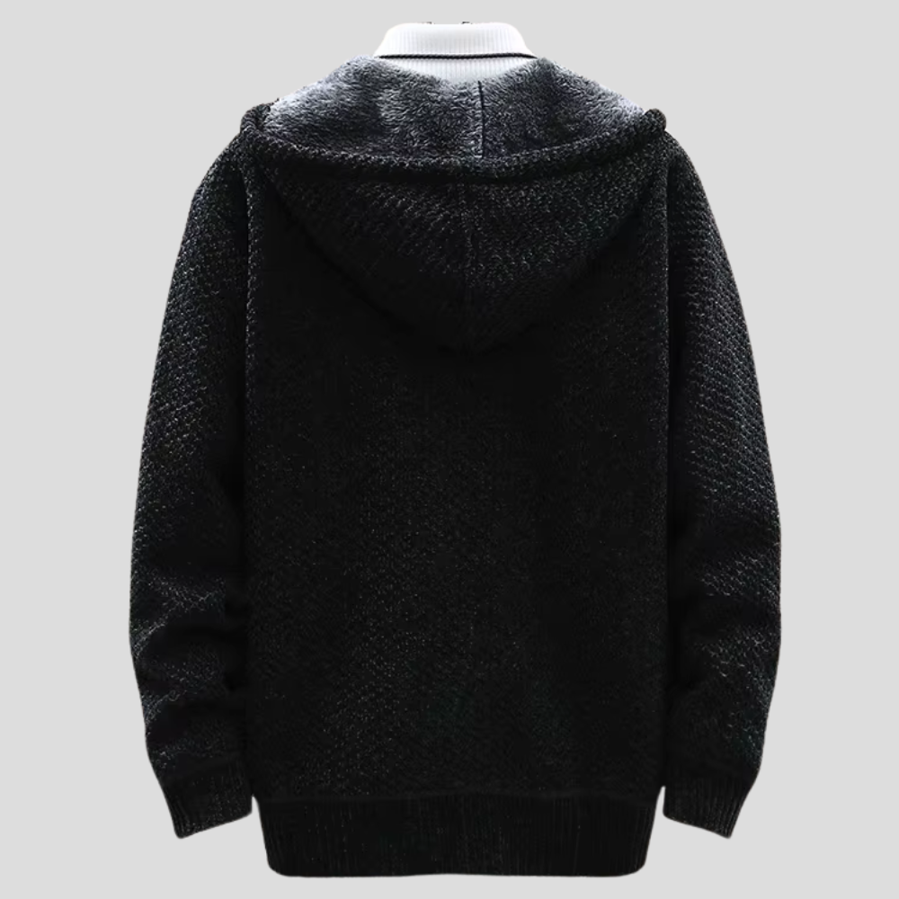 Beckett | Textured Knit Fleece Hoodie