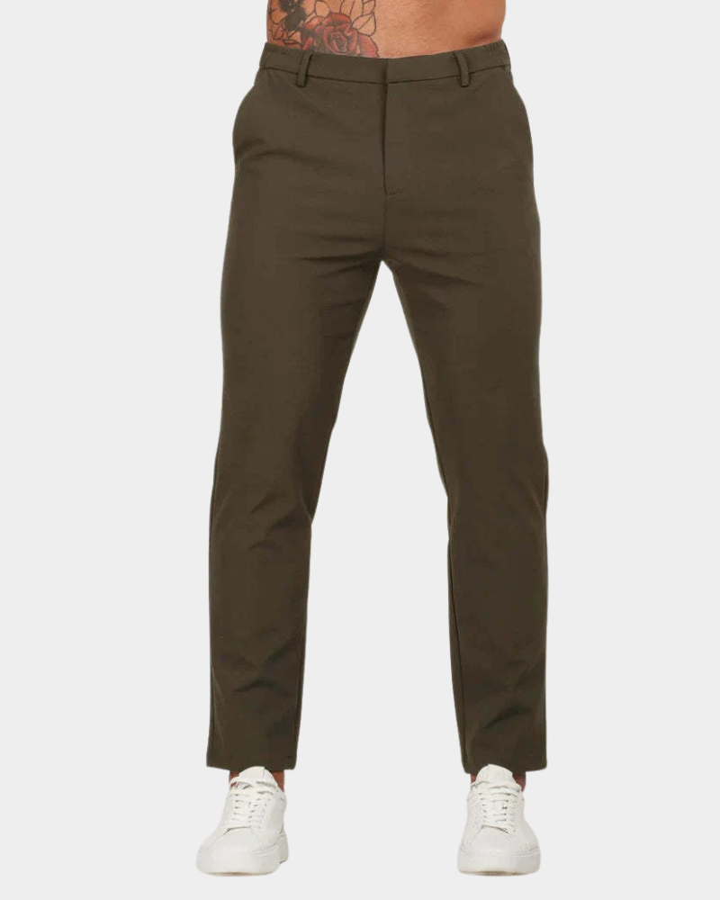 Edmund | Cropped Trousers with Elastic Back Waist