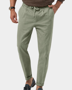Cormac | Pleated Trousers with Turn Up Cuffs