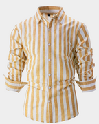 Glenn | Long Sleeve Shirt with Wide Vertical Stripes