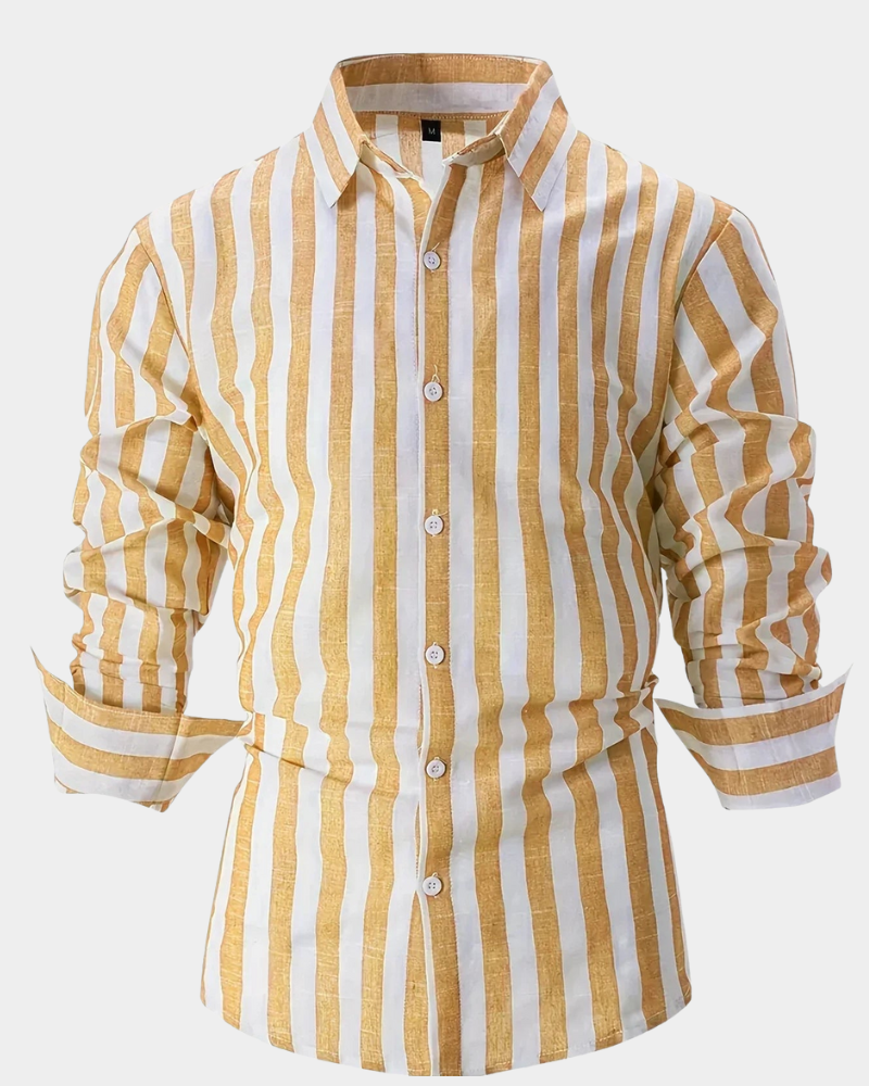 Glenn | Long Sleeve Shirt with Wide Vertical Stripes