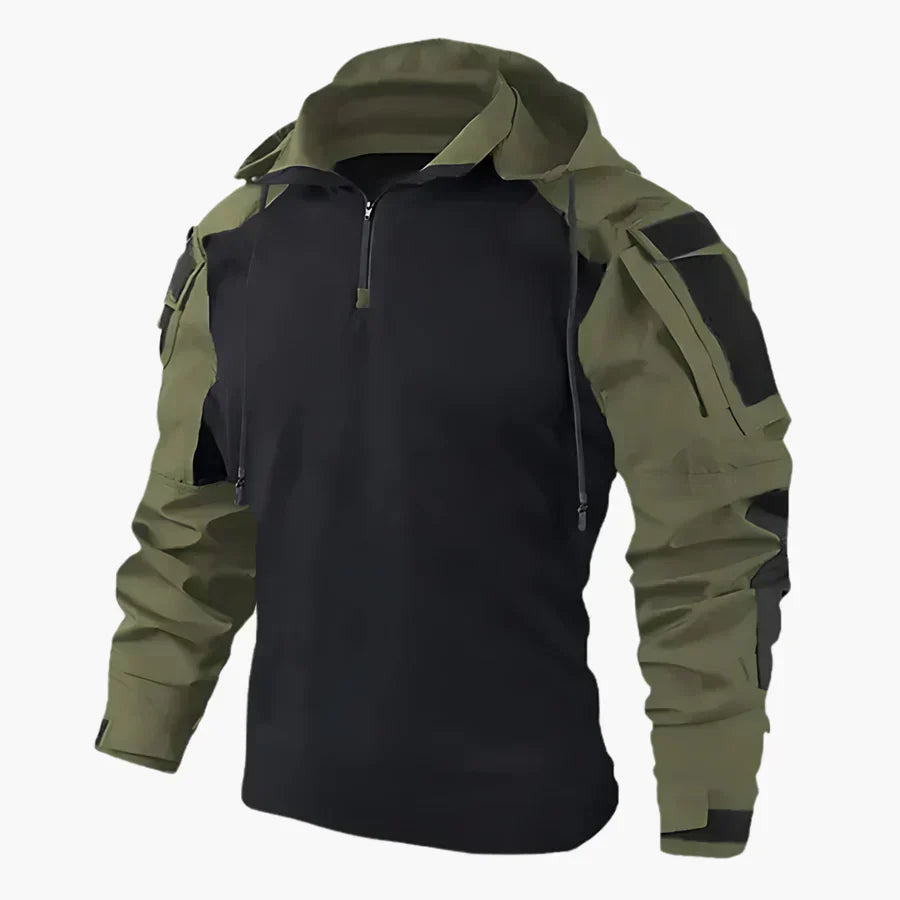 Isaac - Men's breathable outdoor hoodie with contrasting sleeves and hood