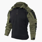 Isaac - Men's breathable outdoor hoodie with contrasting sleeves and hood