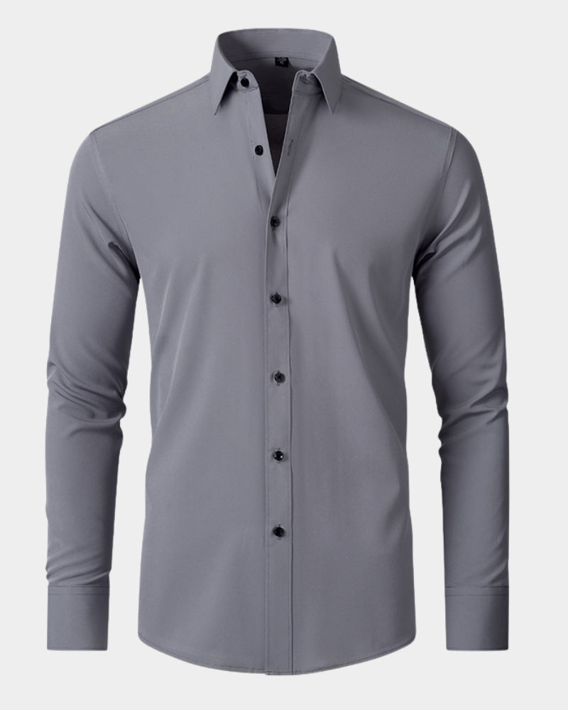 Wendell | Long Sleeve Dress Shirt with Point Collar