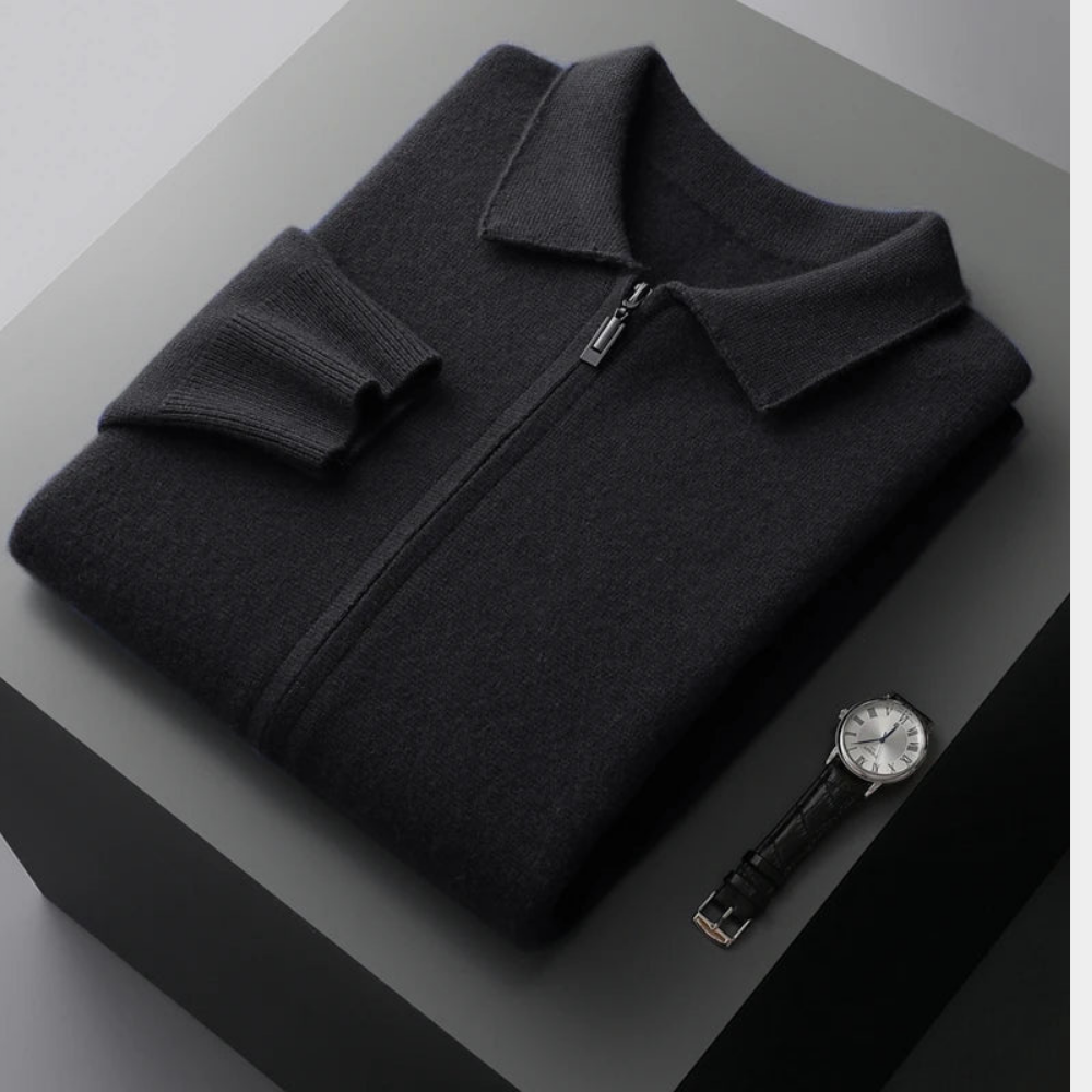 Rafelio | Knit Cardigan with Point Collar