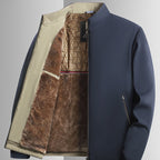 Jacob - Men's warm zipped jacket with protective stand-up collar