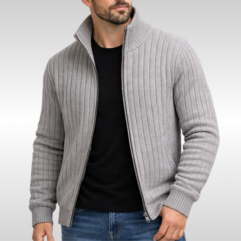 Larry | Knit Cardigan with Full Zip